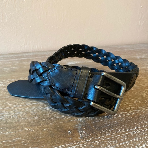 Men’s Black Braided Belt - Picture 1 of 2